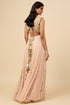 Blush Pink Embroidered Back Tie-Up Choli And Sharara With Dupatta